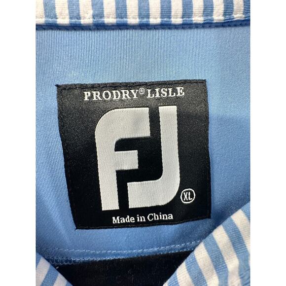 Footjoy Men's Blue Performance ProDry Solid Lisle Golf Athletic Polo Size XL - Picture 5 of 5
